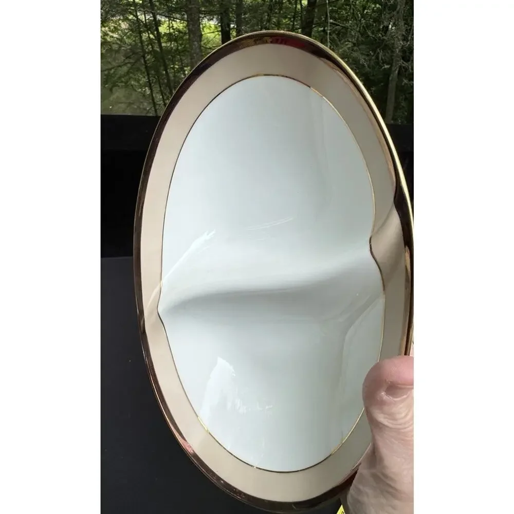 2 Vintage 1960’s Sango Trousseau China - Oval Serving Bowls 1 Divided EUC -A84